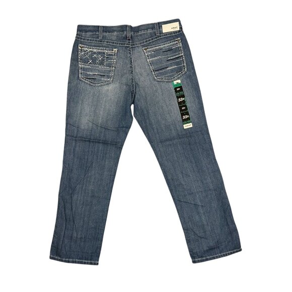 NWT Ariat Boyfriend Straight Leg Womens Jeans 33R 31 Low Rise Lightweight Blue - Picture 5 of 8